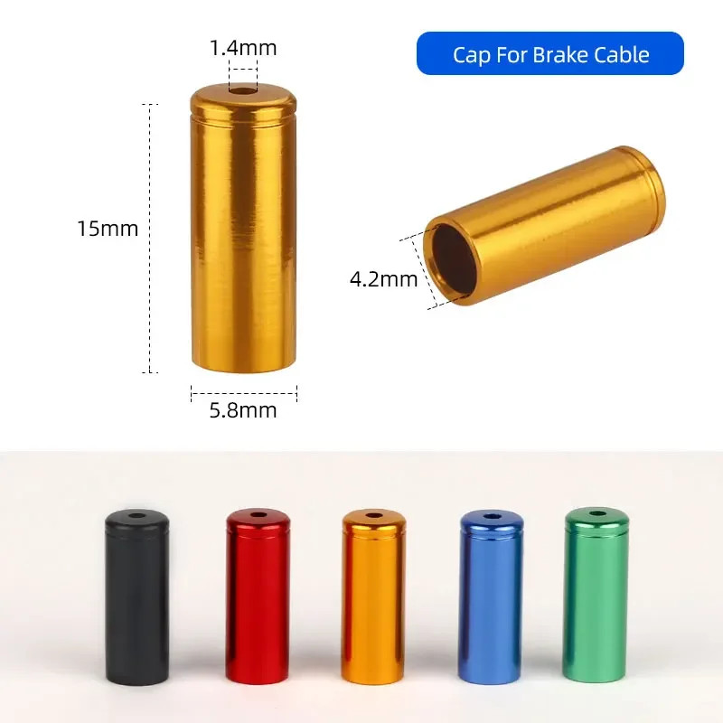 5mm Bike Brake Cable End Caps Alloy Ferrules MTB Road Shifter Crimps