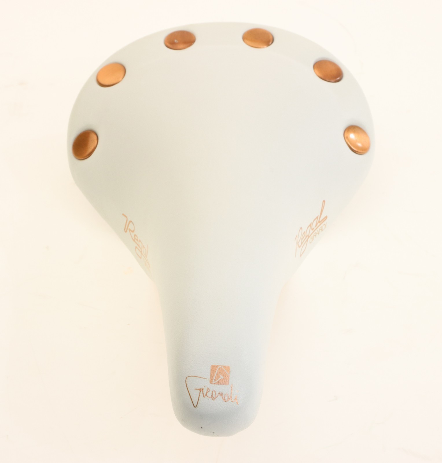 Selle San Marco Regal Girardi White Leather Saddle Copper NEW in Box NOS