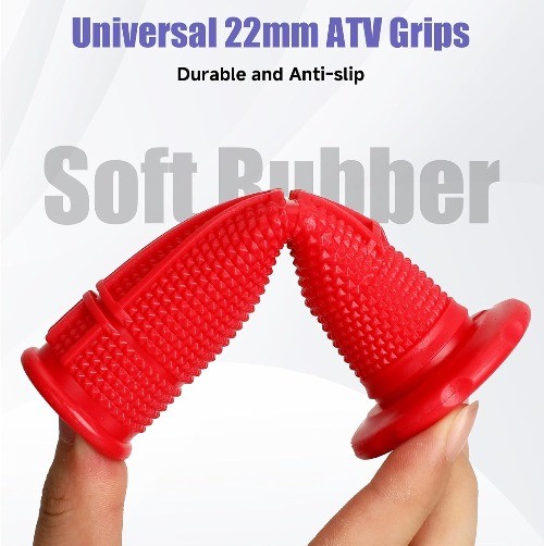 7/8 Handlebar Grips Rubber ATV Handle Grips Replacement for 350 420 Color: red