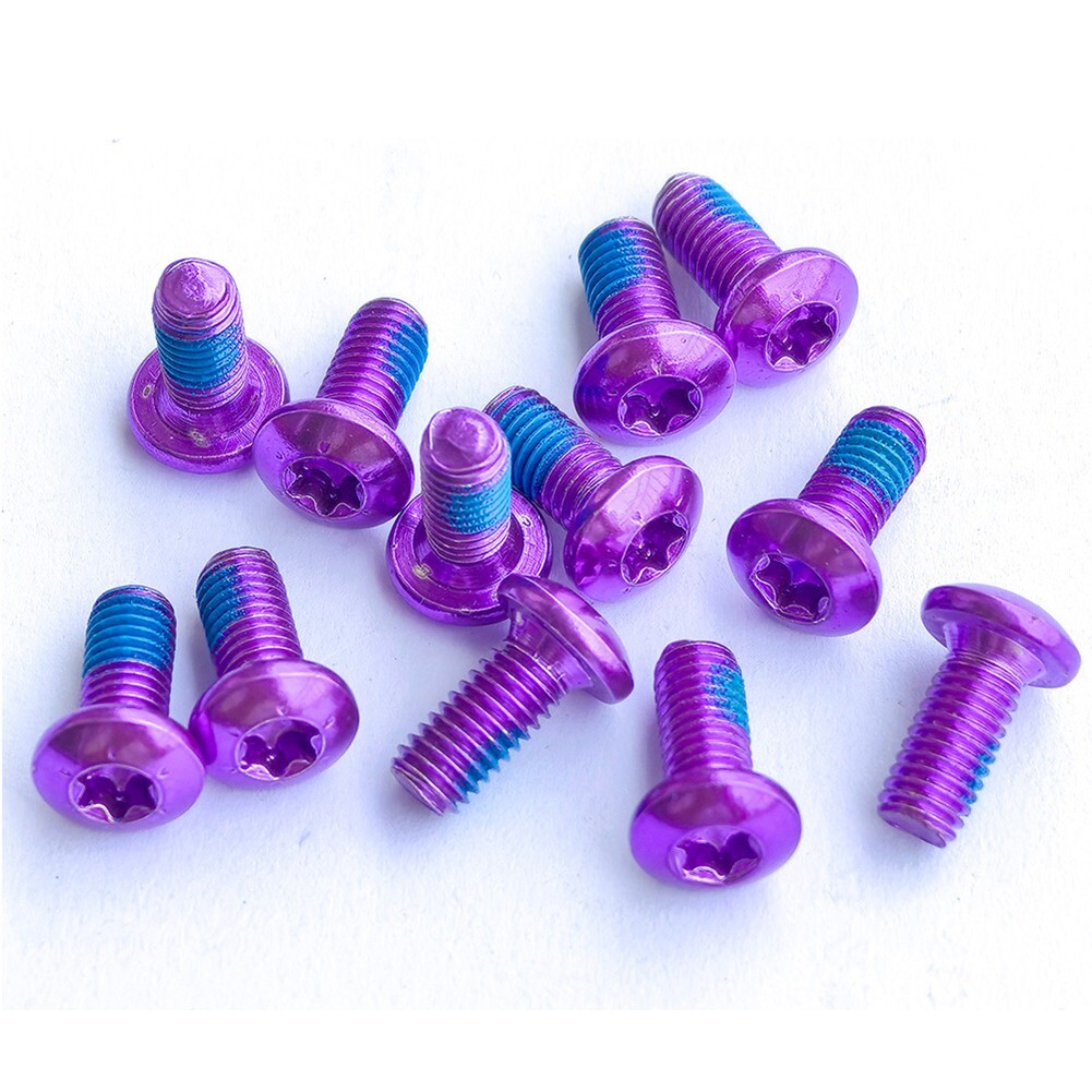High Carbon Steel T25 Torx For Rotor Screws for MTB Bike Disc Brake Pack of 12