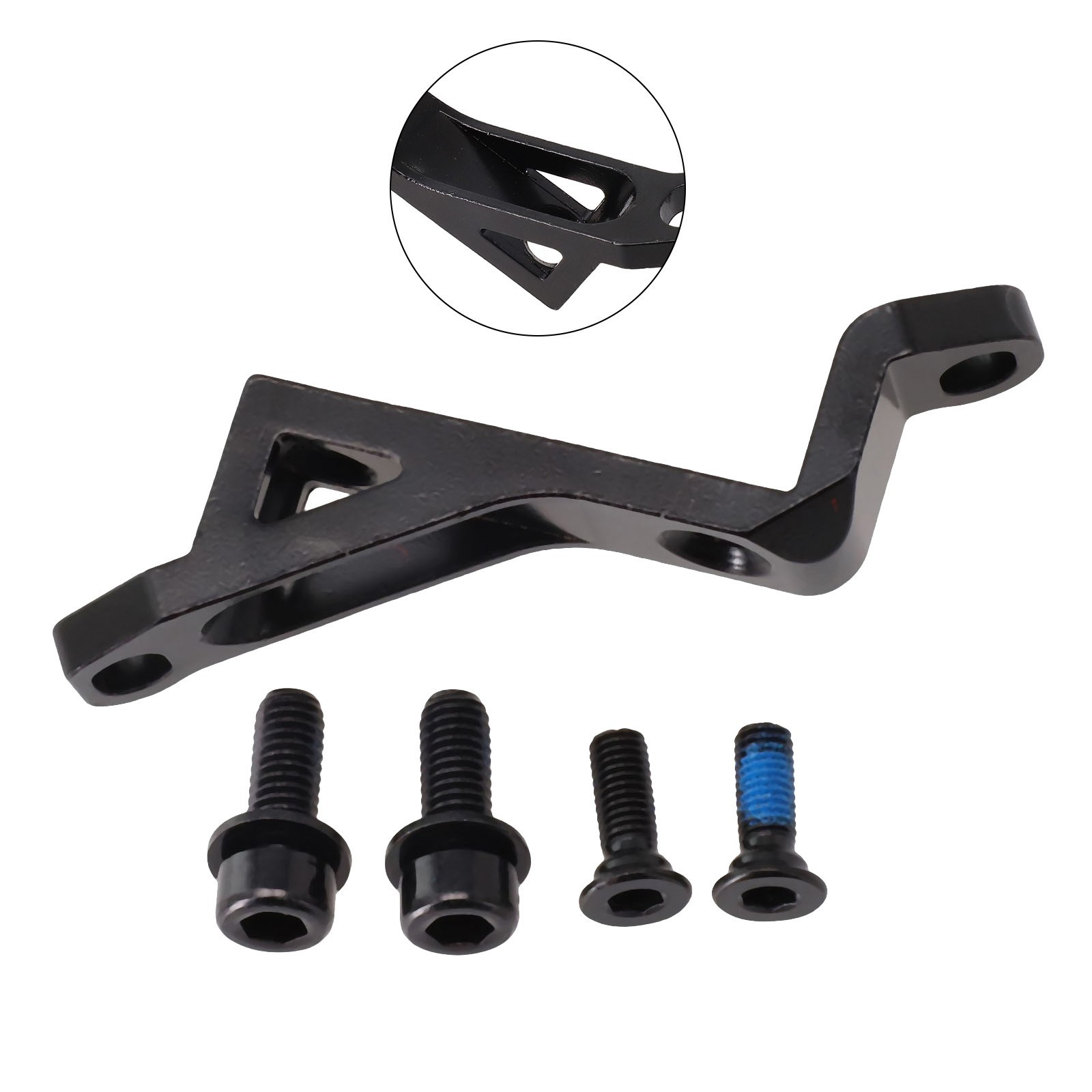 Post To Flat Mount Brake Adapter 16g 20mm Aluminum Alloy Bicycle Black