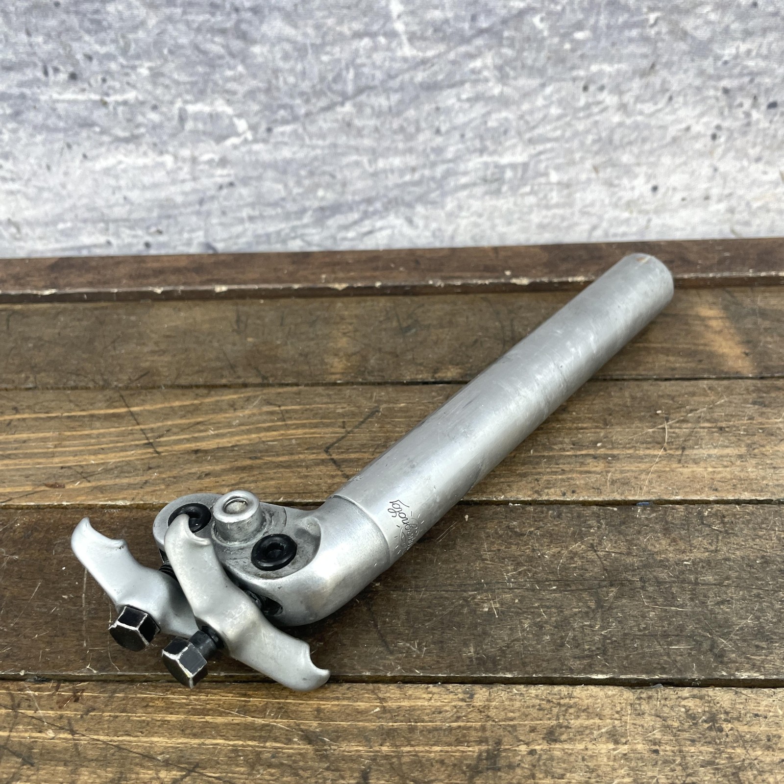 Vintage Campagnolo Seatpost 25mm French Silver Alloy 200mm Road Parts Only