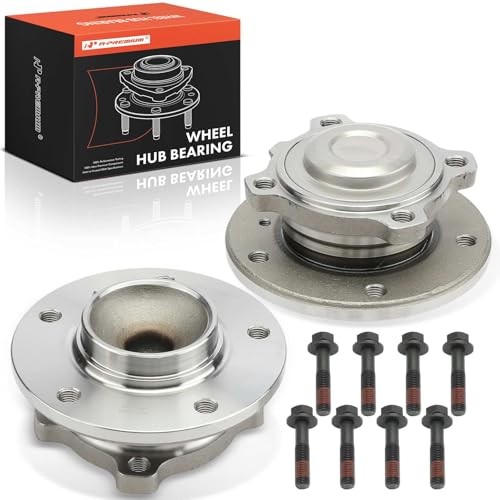 2 x Front Wheel Bearing and Hub Assembly with 8 Bolts Compatible with BMW RWD