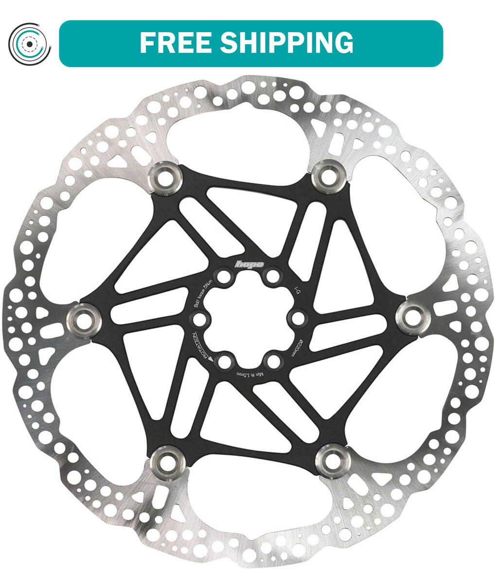 Hope Floating Disc Brake Rotor – 220mm, 6-Bolt, Black