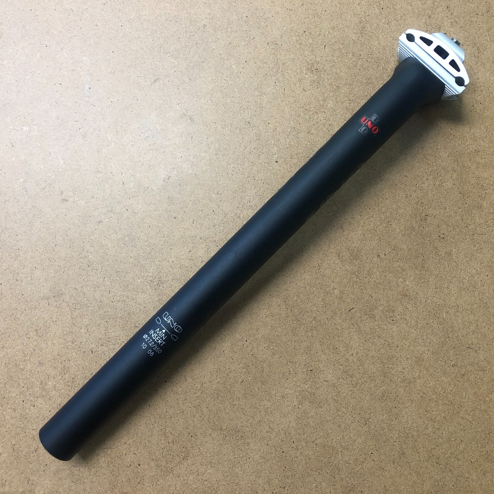 New Kalloy Bicycle Alloy Micro Adjust Seat Post 27.2mm x 350mm Matt Black/Silver