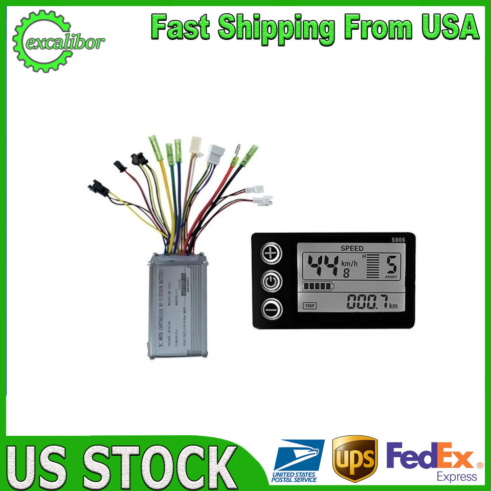 36/48V 500/750W Electric Scooter Brushless Controller Kit W/ LCD 866 Display 1PC