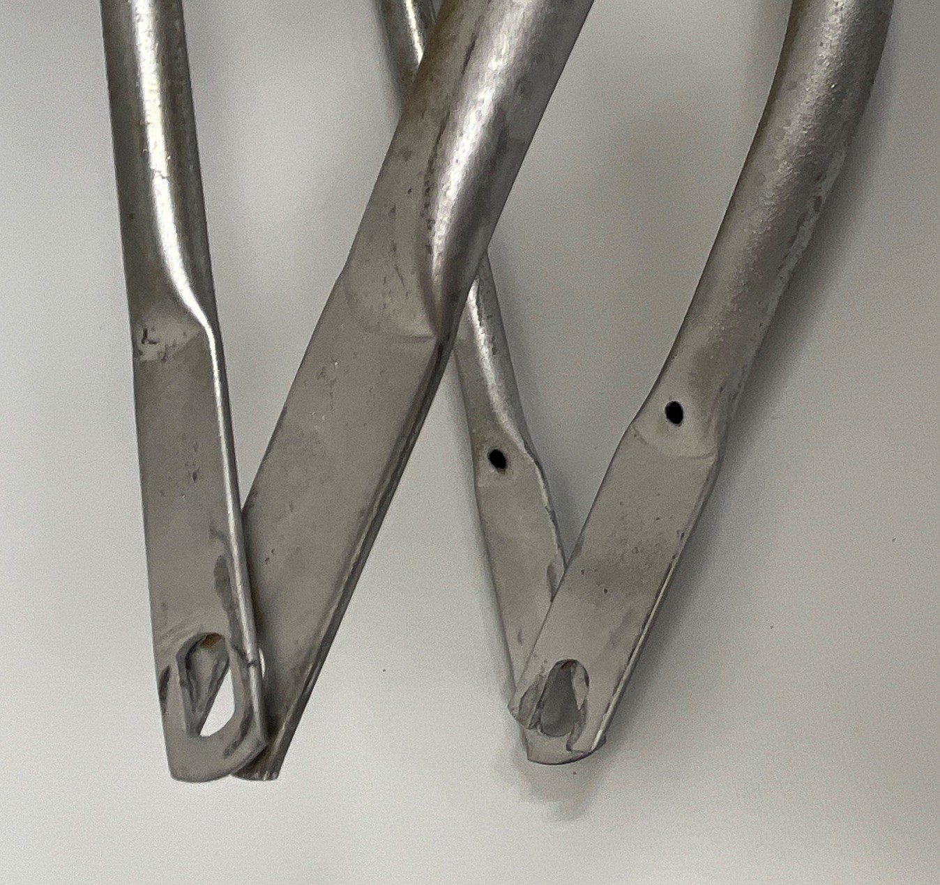 20” Springer Suspension Steel Cruiser Fork, Silver, 1 in Threaded Steering Tube