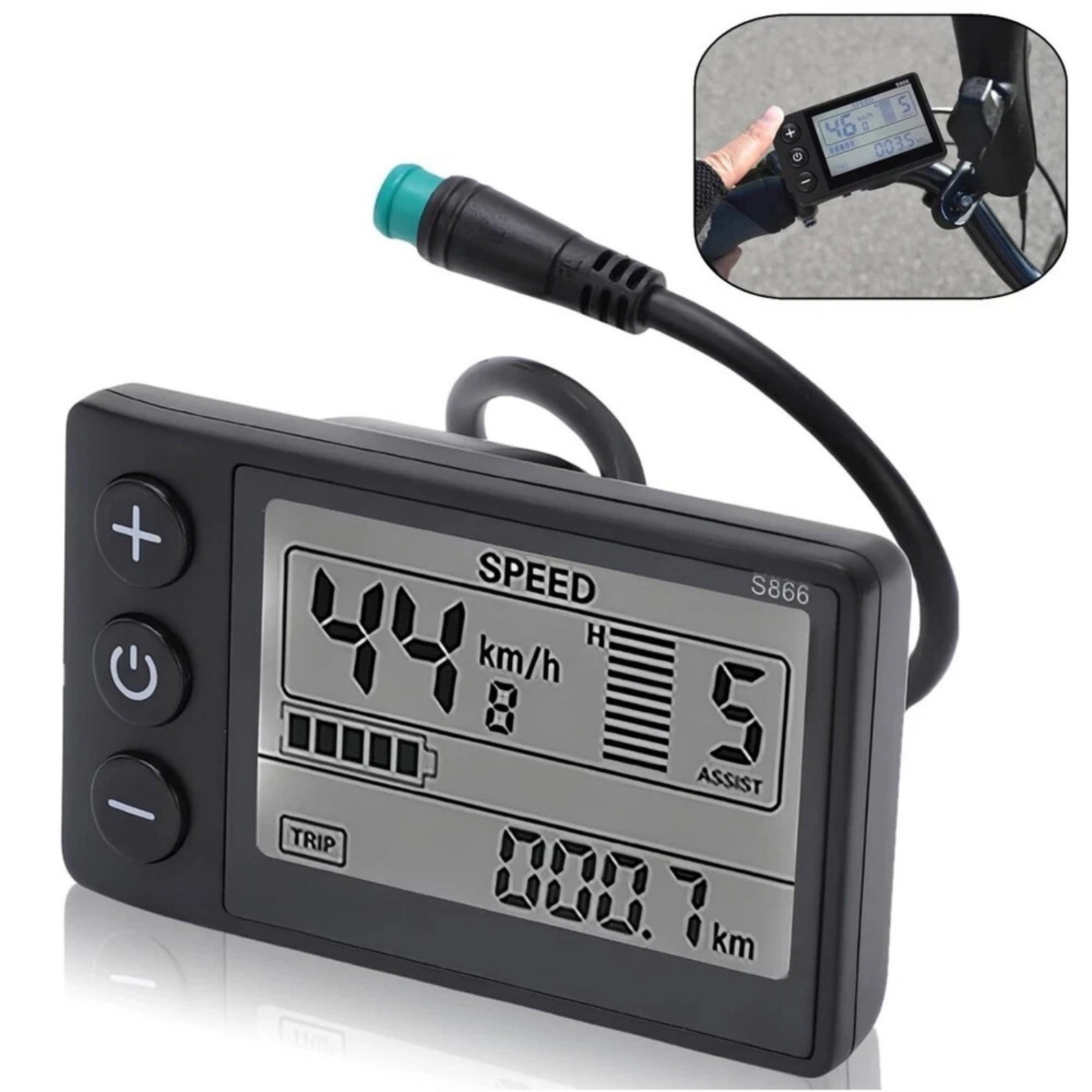 Universal Electric Bike Speedometer LCD Display Screen for Scooter 24V 36V 48V