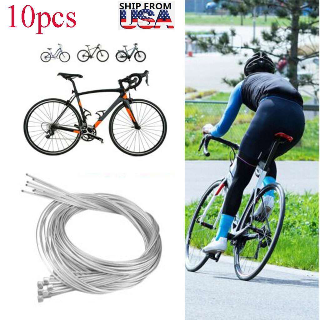 10PCS Bicycle Brake Inner Wire Cable Line For Front Rear Road MTB Bike Break 6FT