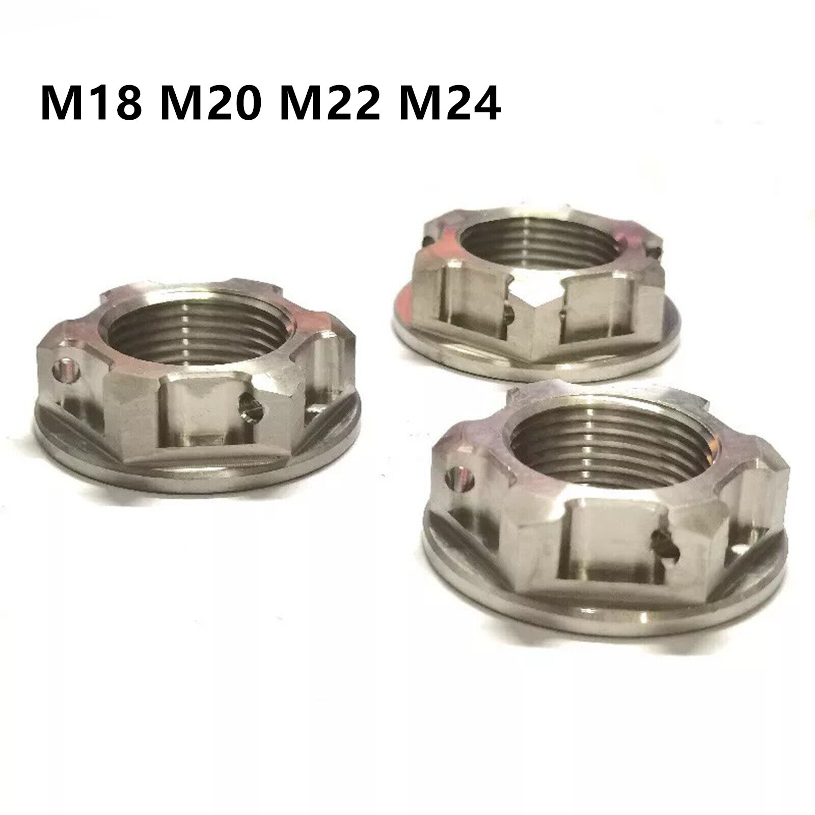 M18 M20 M22 M24x1.5mm Titanium Flange Nuts for Motorcycle Car