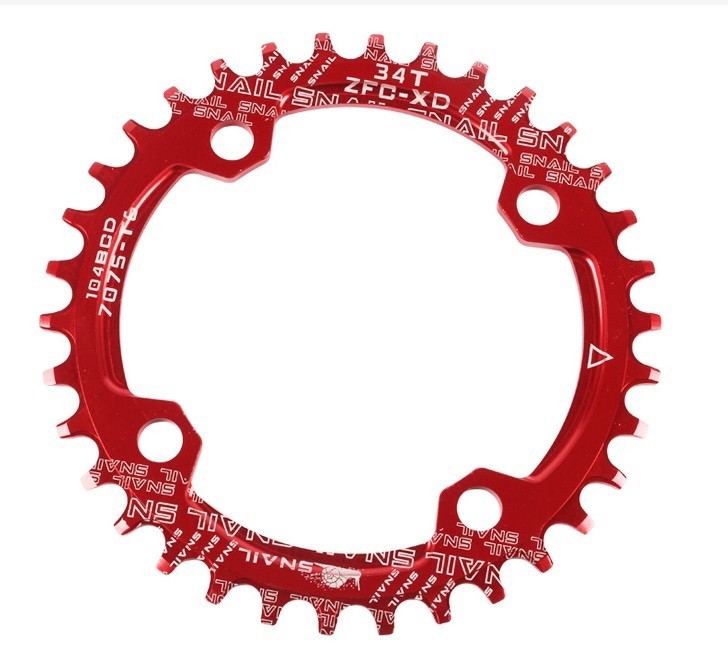 MTB Road Bike Crankset Crank arm 170mm w BB Narrow Wide Single Chainring 32T Red