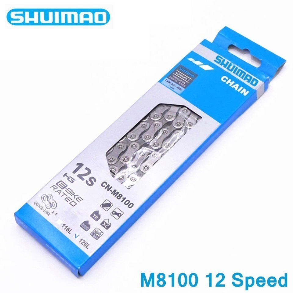 Shuimao DEORE XT 12-Speed Chain CN-M8100 MTB E-Bike Chains 126 Links Quick Link