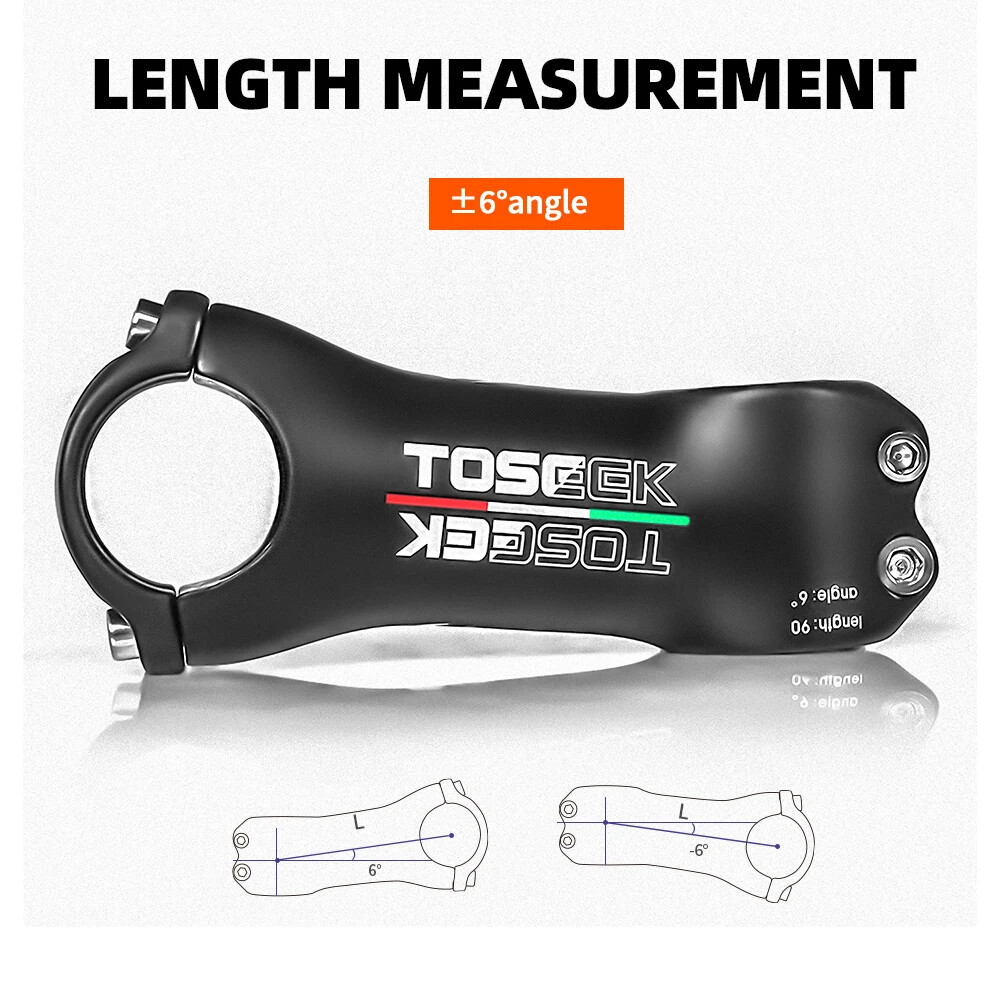 Road Mountain Power Bike Handlebar Carbon Stem 6 Degree 80/90/100/110mm 31.8mm