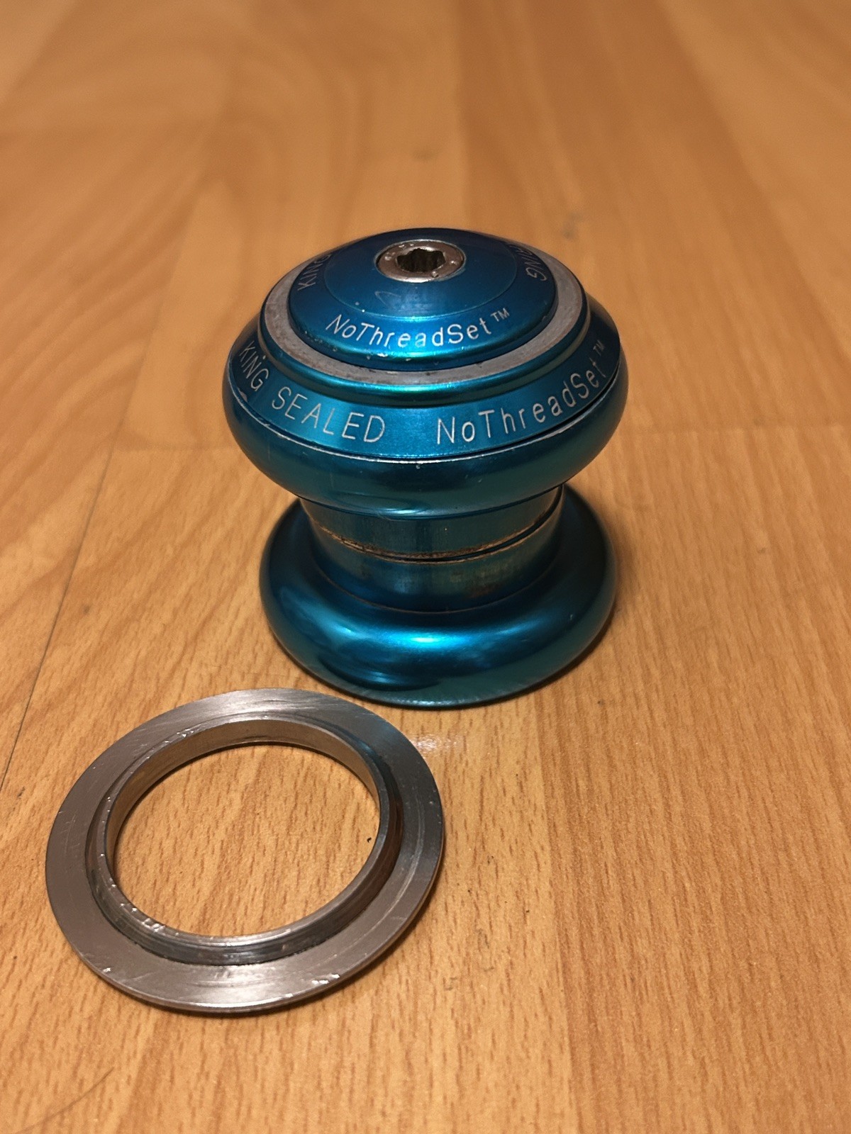 Vintage Early 1990’s Chris King TURQUOISE 1-1/8″ NO LOGO Headset RARE 90s MTB 👀