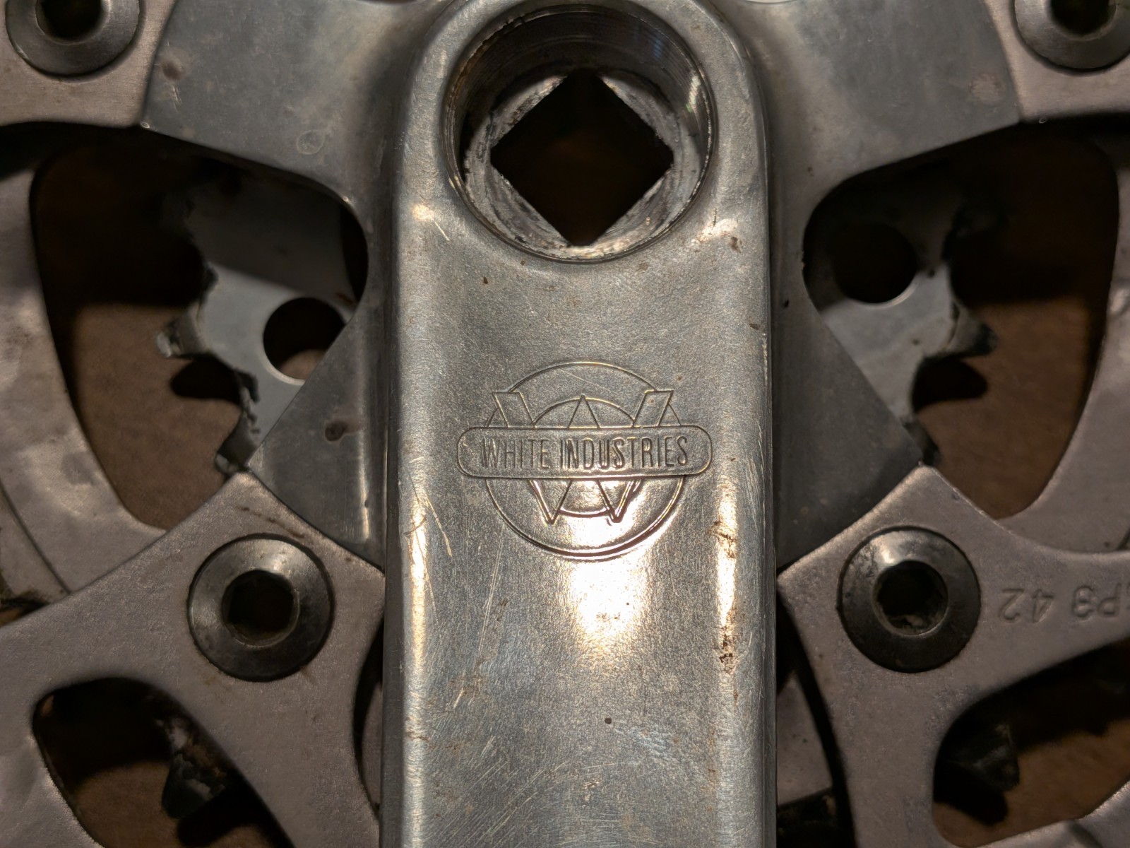 Vintage White industries By Sugino Crankset Square Taper Cranks 42/32/20