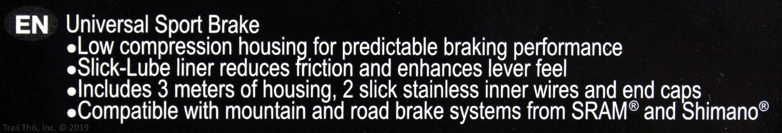 Jagwire Universal Sport Bike Brake Cable & Housing Kit fits Shimano SRAM – Black