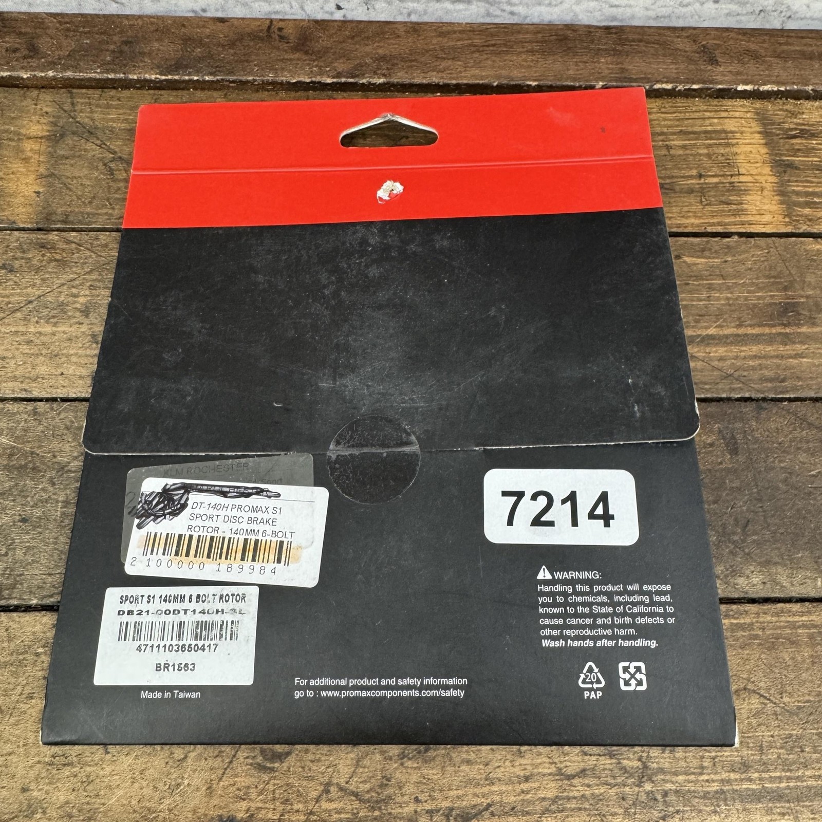 Promax Sport S1 Disc Brake Rotor 140mm 6 Bolt Silver Steel New Card MTB Bike