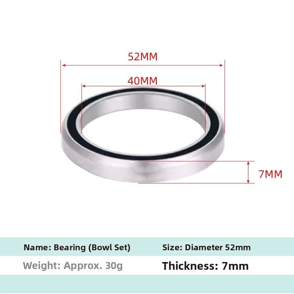 Bike Headset for Internal Cable Routing 41.8mm 52mm Alloy Construction