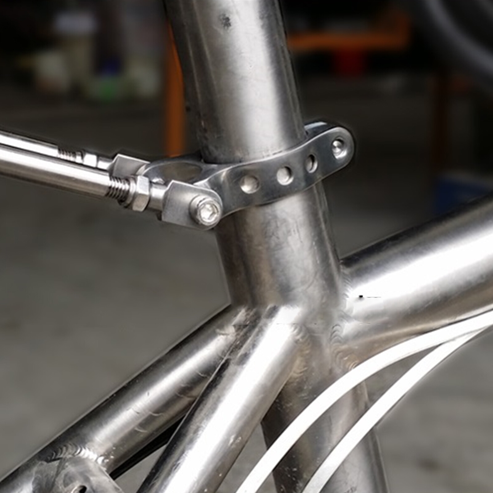 Titanium Seatpost Clamp With Rear Rack Holder 34.9mm For MTB Road Bike