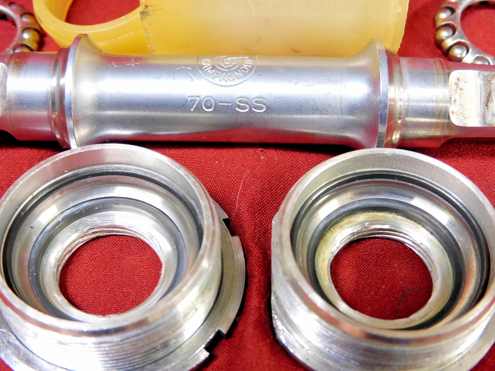 1980’s Campagnolo C-Record BB 36 x 24 F. Alloy Cups 70-SS 109 mm Steel Spindle