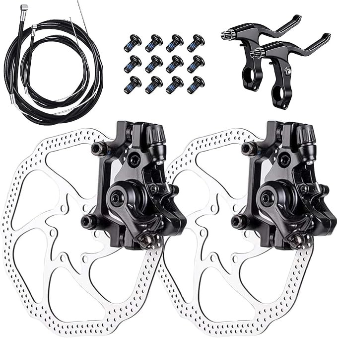 Bike Disc Brake Kit – 2 Pcs 160mm Rotors Calipers & Levers