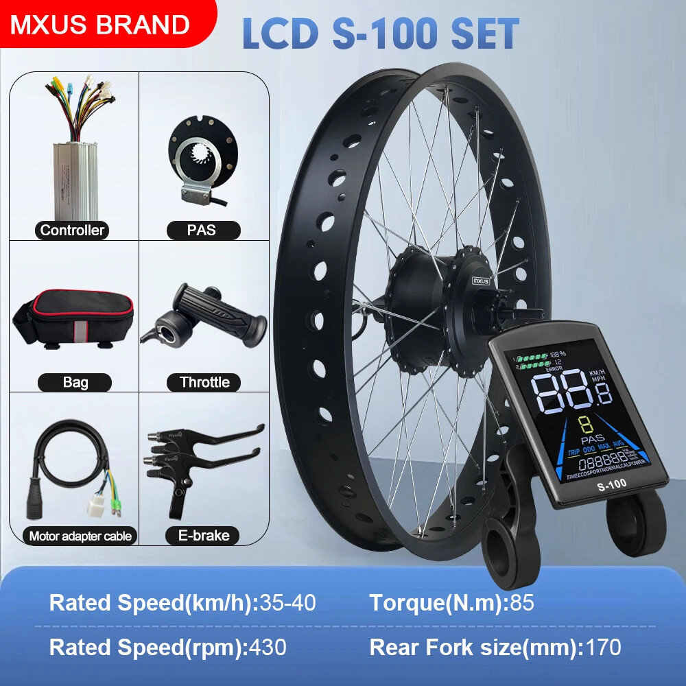 Snow E-bike Fat Tire 48V 750W Brushless Rear Cassette Hub Motor Dropout 170mm