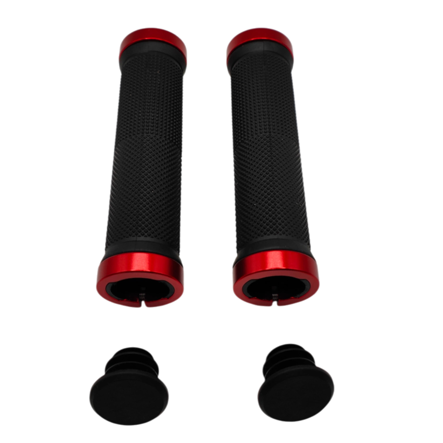 Handlebar Grips Straight Rubber Grips Red For E-Bike City Bike MTB