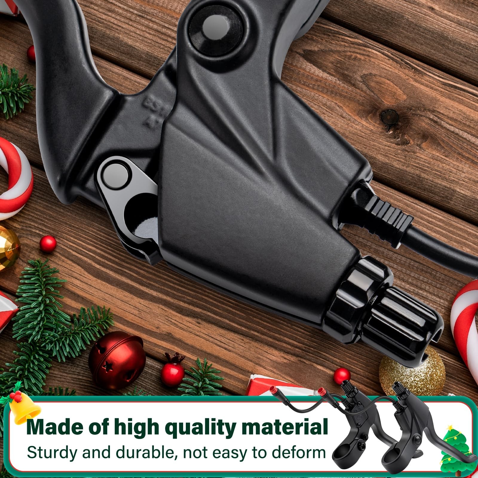 2 Pin E Bike Brake Levers Set Waterproof Electric Cut Off Power Handles