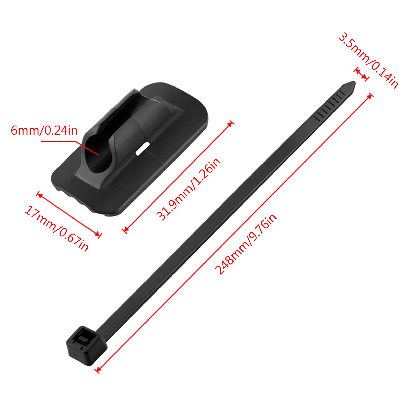 5pcs Bicycles Brake Cable Line Fixed Base with Tie Bike Cable Base Guide Road…
