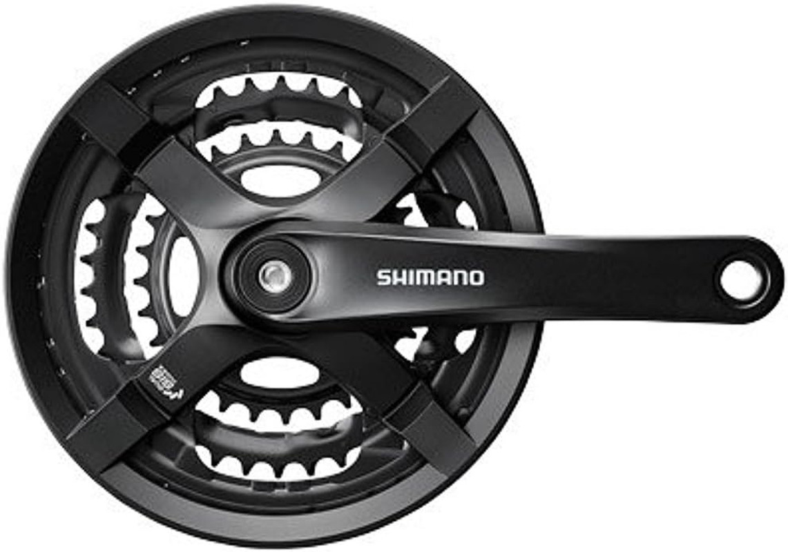 Shimano Tourney FC-TY501 Crankset – 175mm, 6/7/8-Speed, 48/38/28t, Riveted, Squa