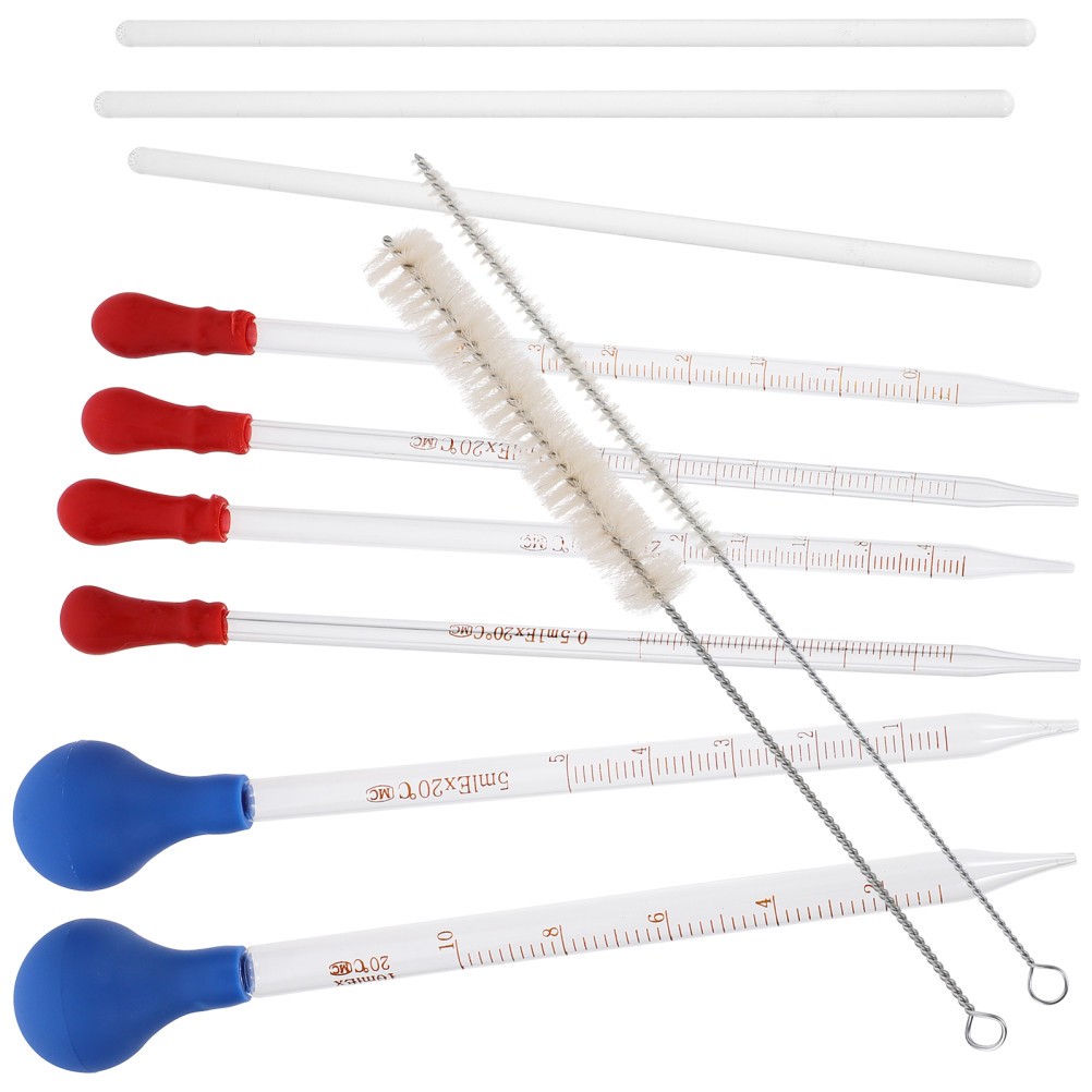 11Pcs Durable Liquid Pipette Droppers Glass Dropper for Home Use Assorted Colors