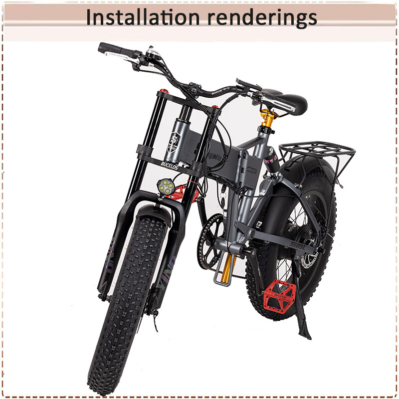 BUCKLOS YINO20 20” Suspension Air Fork 180mm Travel Snow E-MTB Bike 4.0 Fat Tire