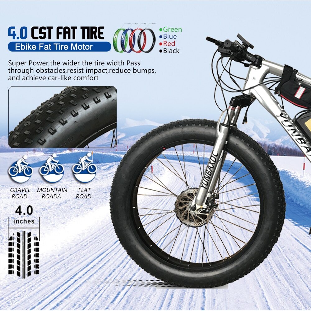 48V 500W 1000W 1500W 3000W 20 26″ Brushless Hub Motor Snow E-bike Conversion Kit