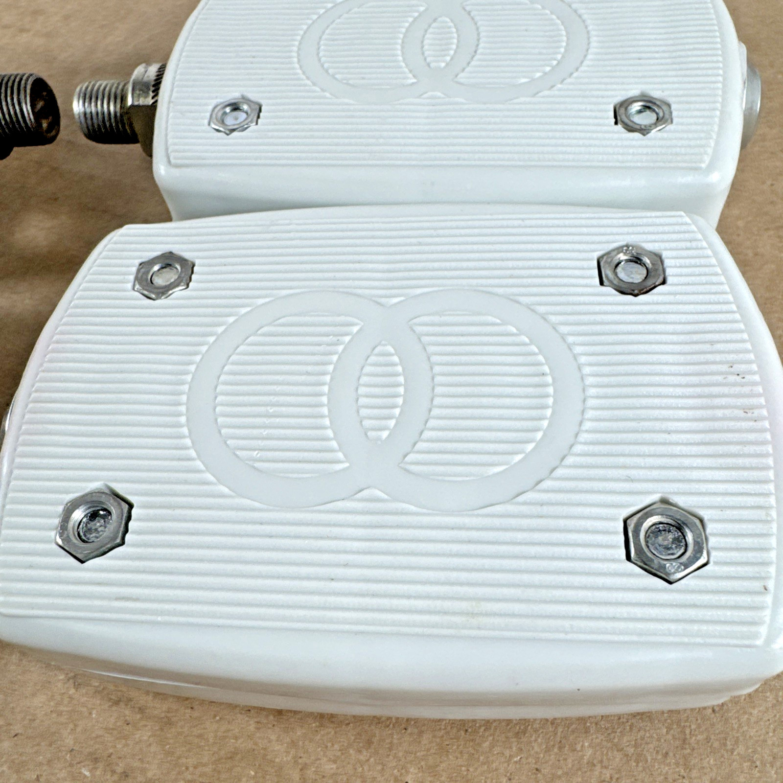 Vtg ESTATE 2X Bike Pedals Metal MO-19 REFLECTIVE JAPAN/ Plastic WECO W. GERMANY