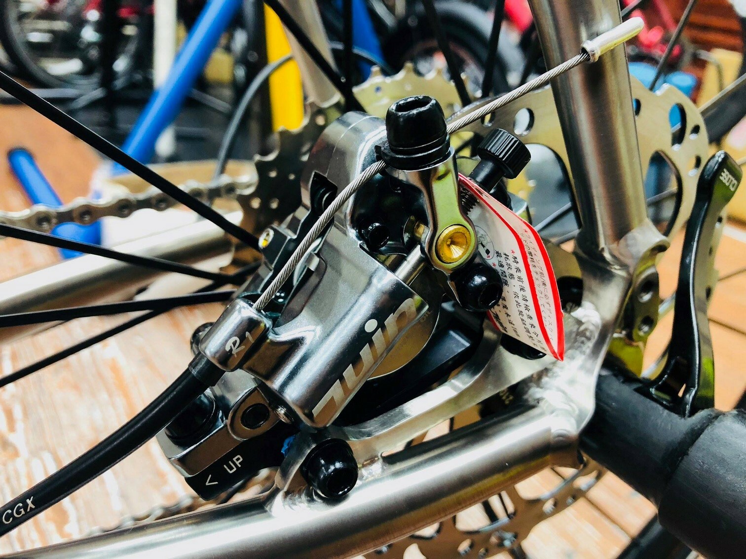 Juin Tech R1 Road Cyclocross Gravel Riding Bike Hydraulic Disc Brake Set Gray