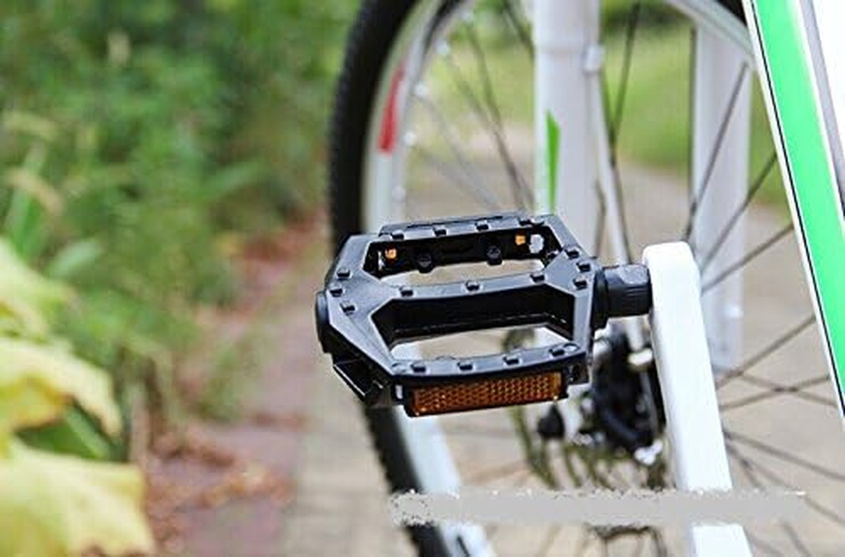Bike Pedals Set 9/16″ for Mountain Bike, Aluminium Alloy Bearing Platform Pedals