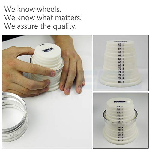 Hub Centric Rings, 130.8 to 116.7, Set of 4, Aluminium OD130.8–ID116.7mm