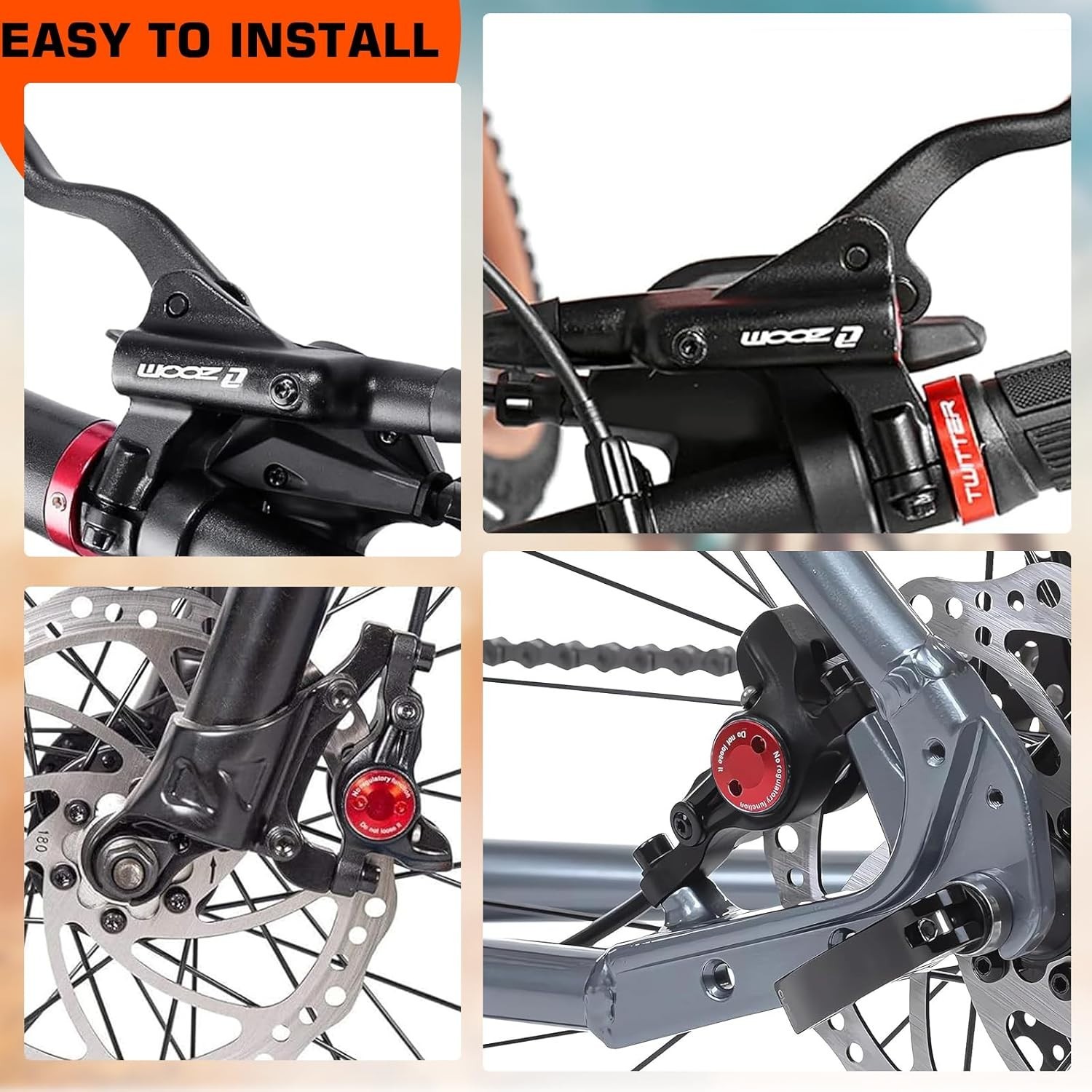 MTB Hydraulic Disc Brakes, Mountain Bike Left Front 800Mm Right Rear 1450Mm Hydr