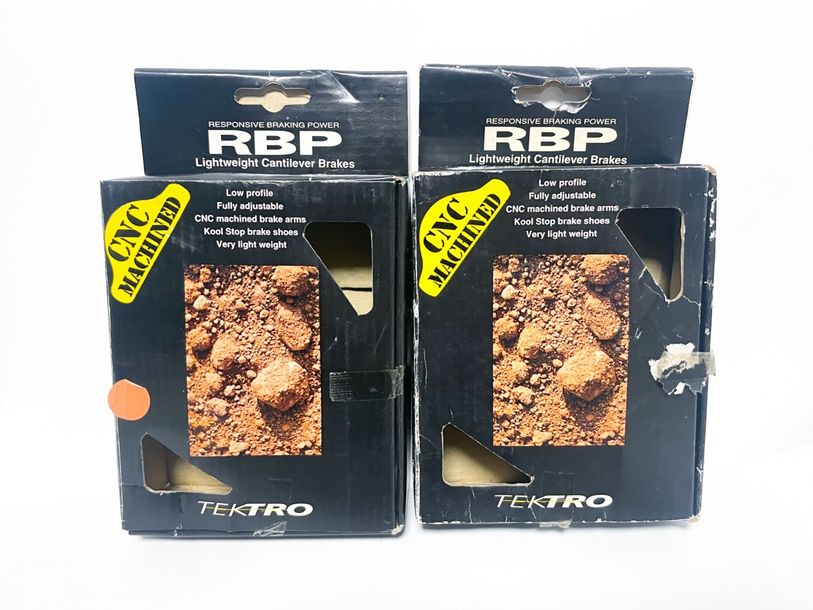 NOS TEKTRO RBP CNC Machined Cantilever Brake Set Front Rear Silver Gold 90s MTB