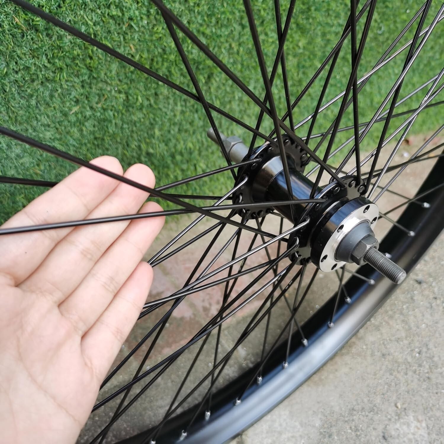 26″ 12 Gauge 48 Spokes Wheelset Double Wall Aluminum Alloy &26″ Bike Fork Disc