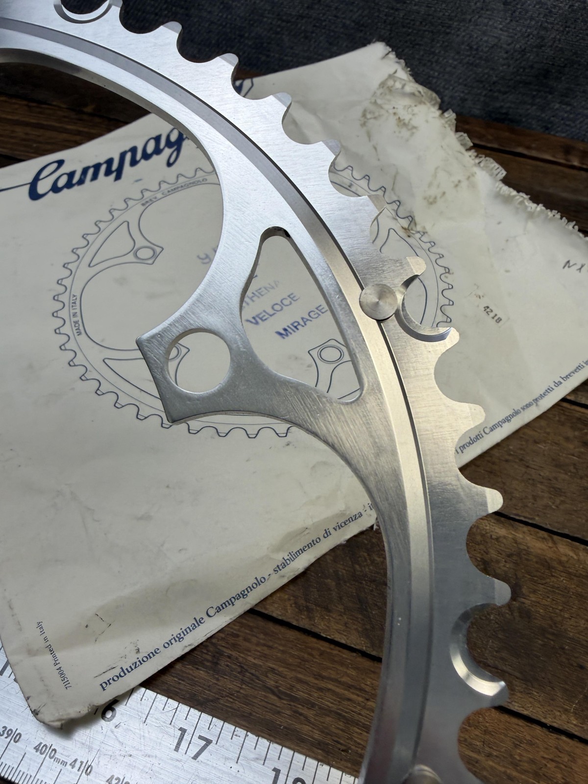 Vintage Campagnolo 52T Chainring 135 BCD NOS 5-Arm Silver Italy Athena Veloce