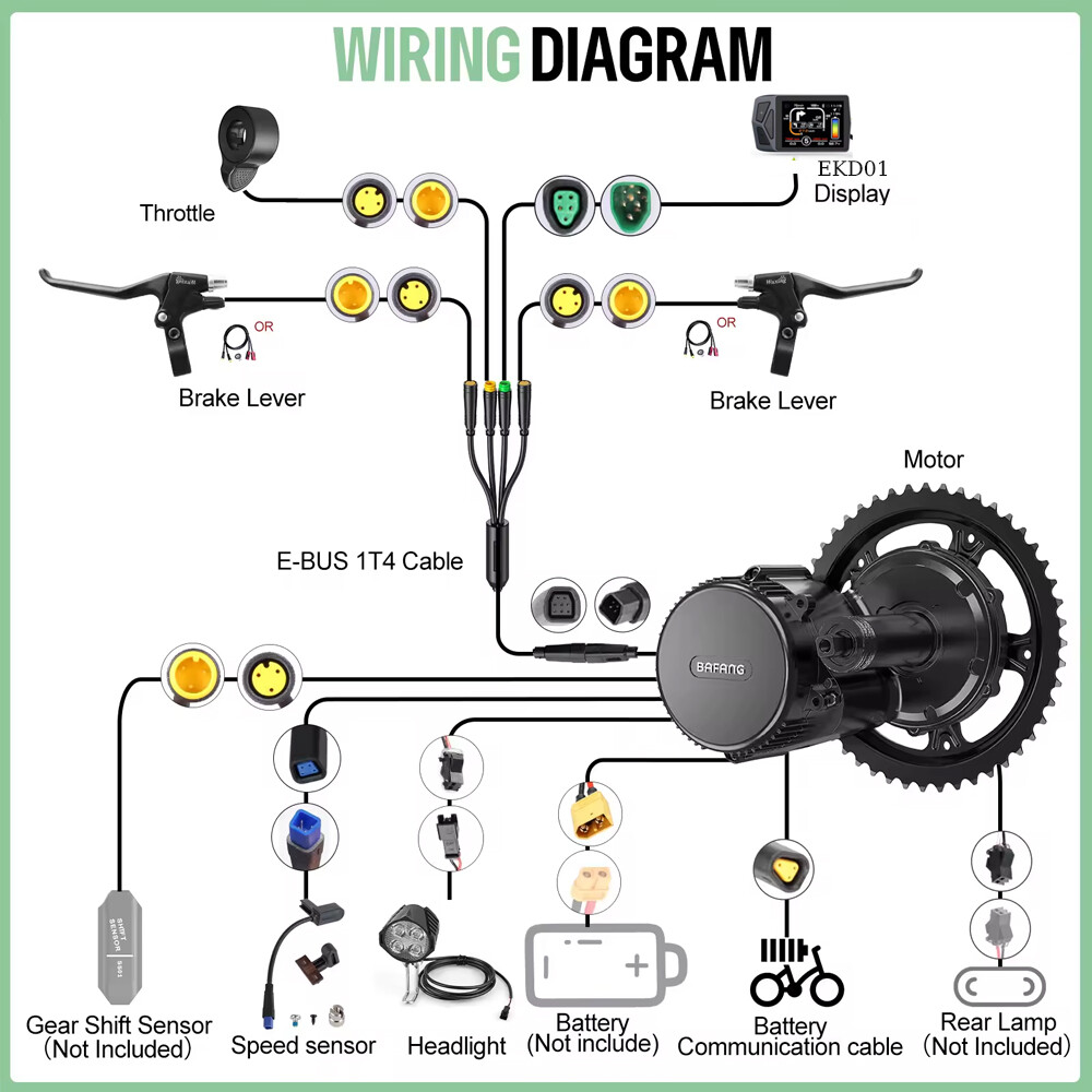 Bafang 48V 500W 750W 68MM Electric Bike Mid Drive Motor Kit Conversion Motor Kit