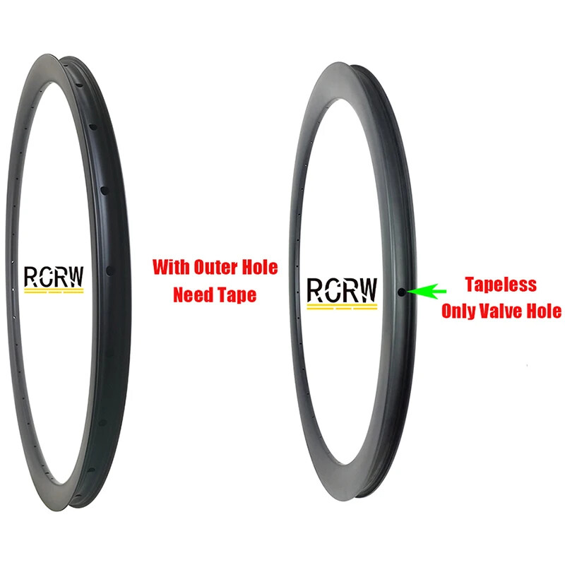 Road Bike 700C 35X25mm Carbon Rim Clincher Tubeless Hook Hookless 16-28Hole