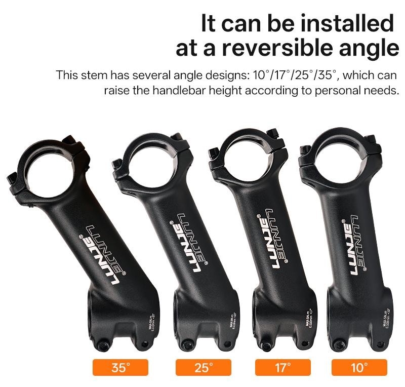 Ultralight Bike Power 60/70/80~100/110MM MTB Bike Stem 10/17/25/35 Degree Parts