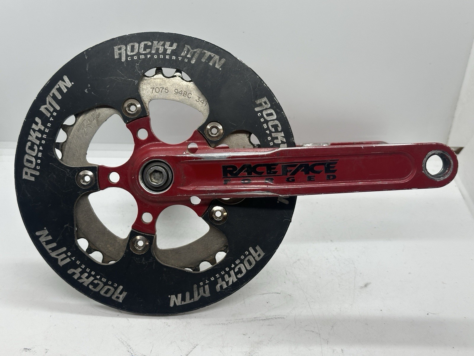 Vintage Race Face Forged Crankset Red 175mm Square Taper 94 BCD Rocky Mountain