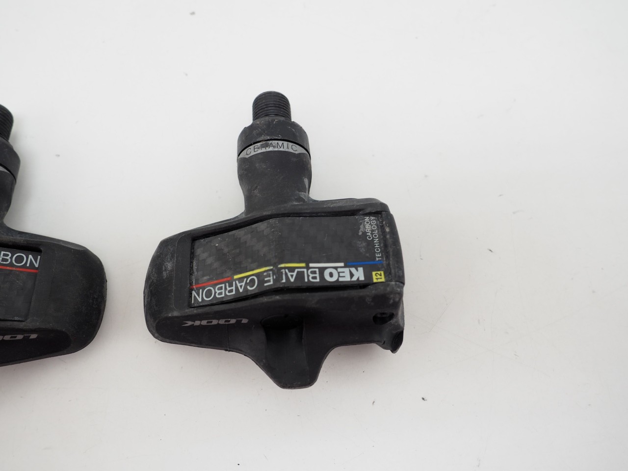LOOK Keo Blade Carbon Ceramic Steel 12 Road Bike Pedals w/o Cleats *Fair