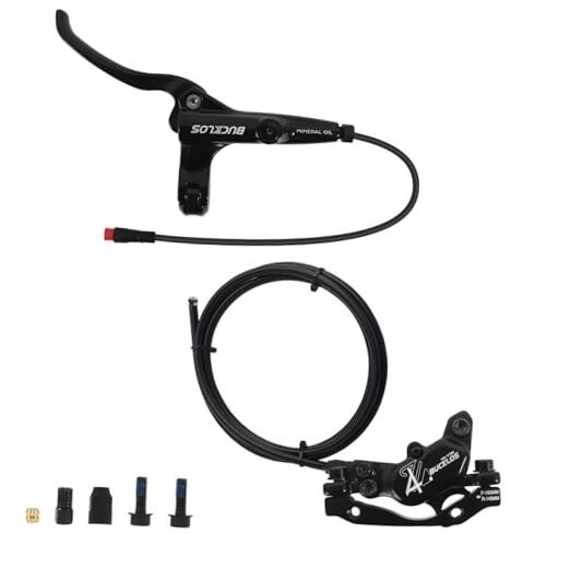 EBike 2-PIN 4 Pistons Electric Power Off MTB Hydraulic Disc Brake Set,E Front