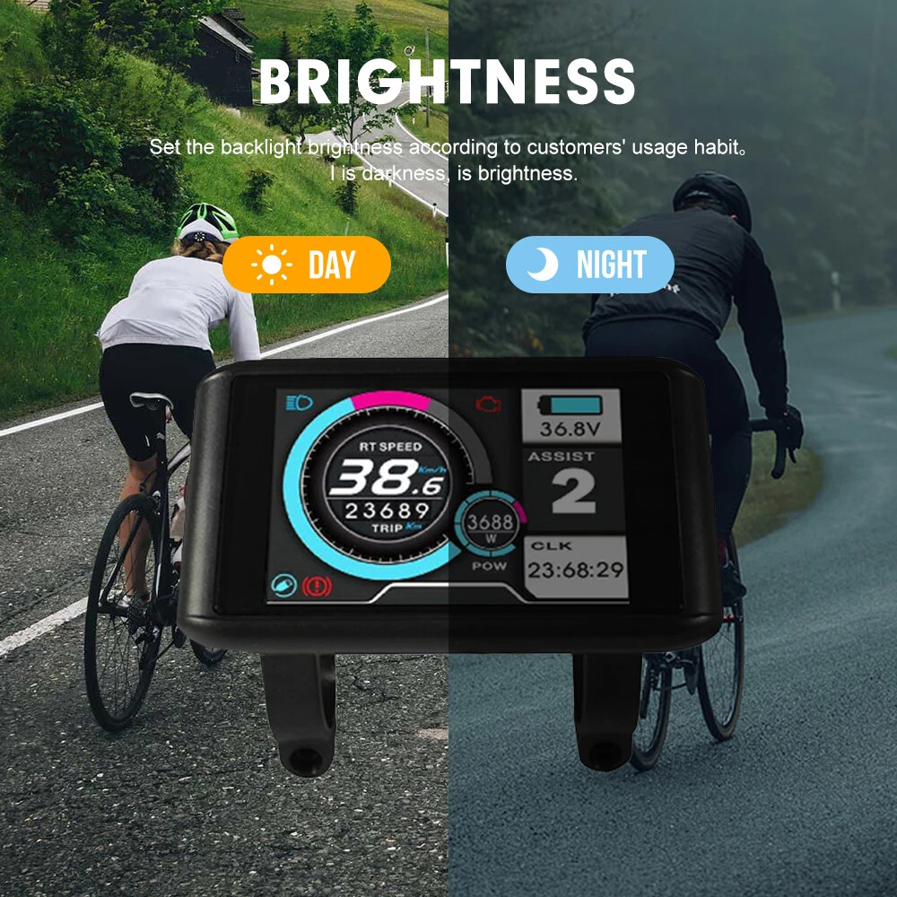 E-bike Display 24V/36V/48V/60V/72V Waterproof/SM Plug for E-bike Conversion Kit