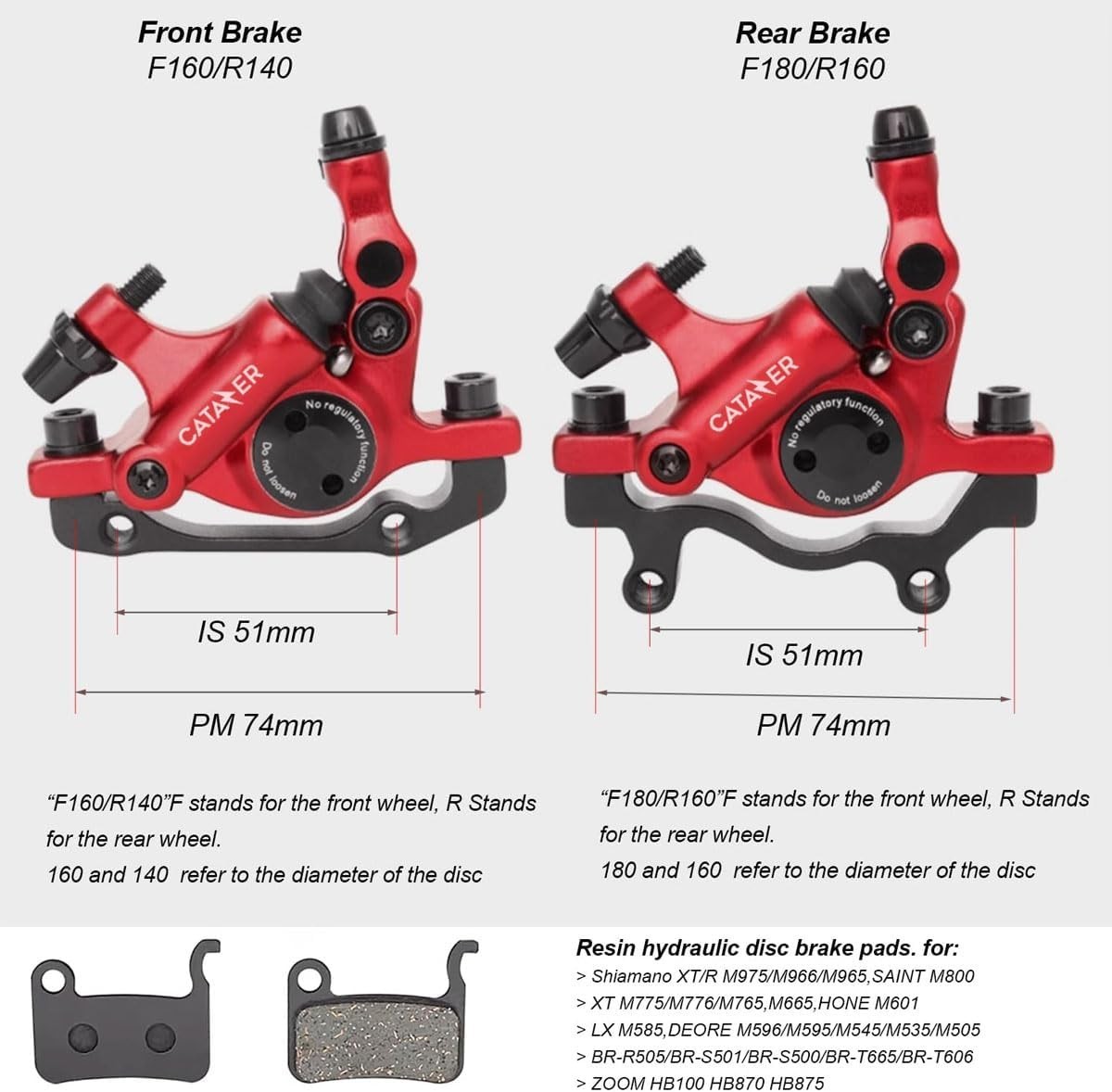 Universal Line Pulling Disc Brake System | Easy Install, Red