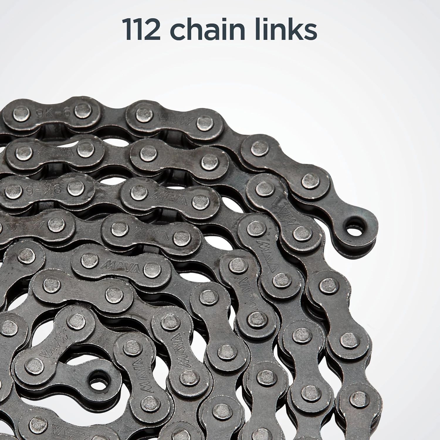 Heavy-Duty Steel Replacement Bike Chain 112 Links for Single & Multi-Speed Bikes